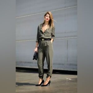 Velvet by Graham & Spencer Challis Pant Jumpsuit Green Size XS